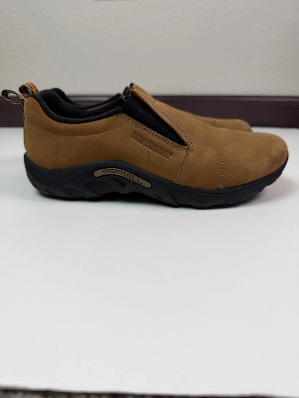 Merrell Jungle Leather Slip On Brown Nubuck Comfort Casual Walking Outdoor Size6